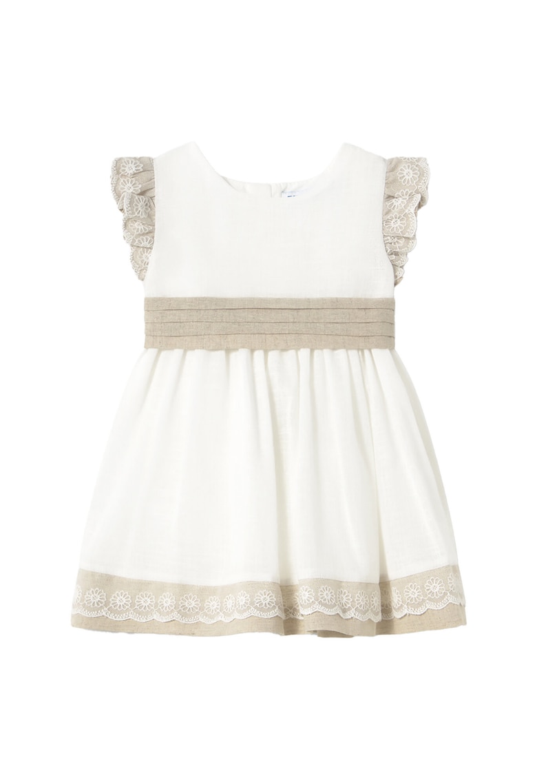 Rochie de vara fete 1908 - Bumbac/Poliester - 4 ani - Ecru