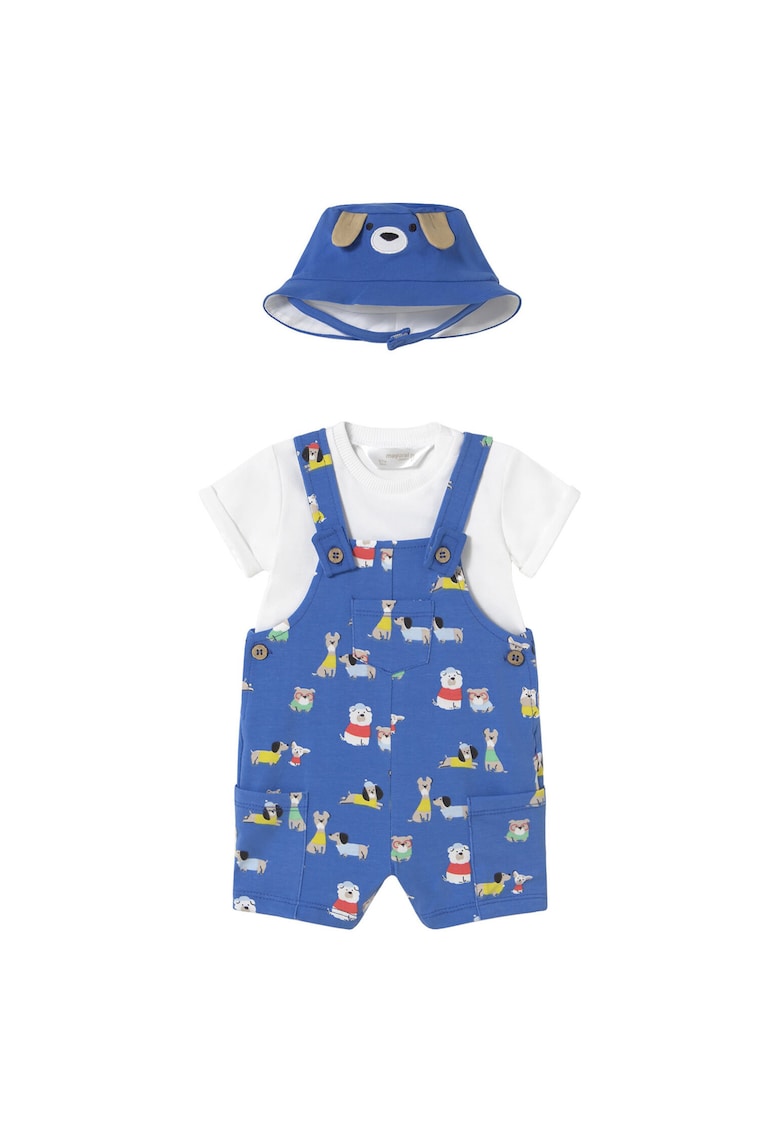 Set tricou si pantaloni scurti baieti 1624 - Bumbac/Elastan - Albastru - Albastru