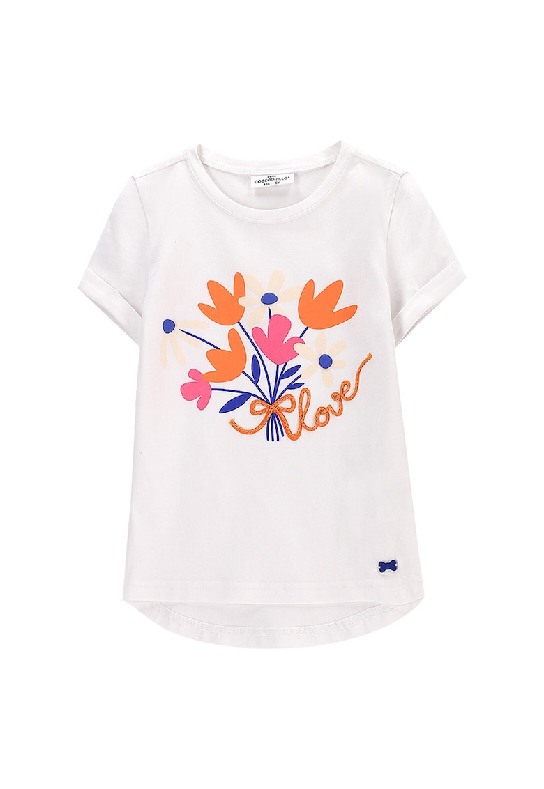 Tricou fete  WC5143201FGK - Bumbac/Elastan - Alb