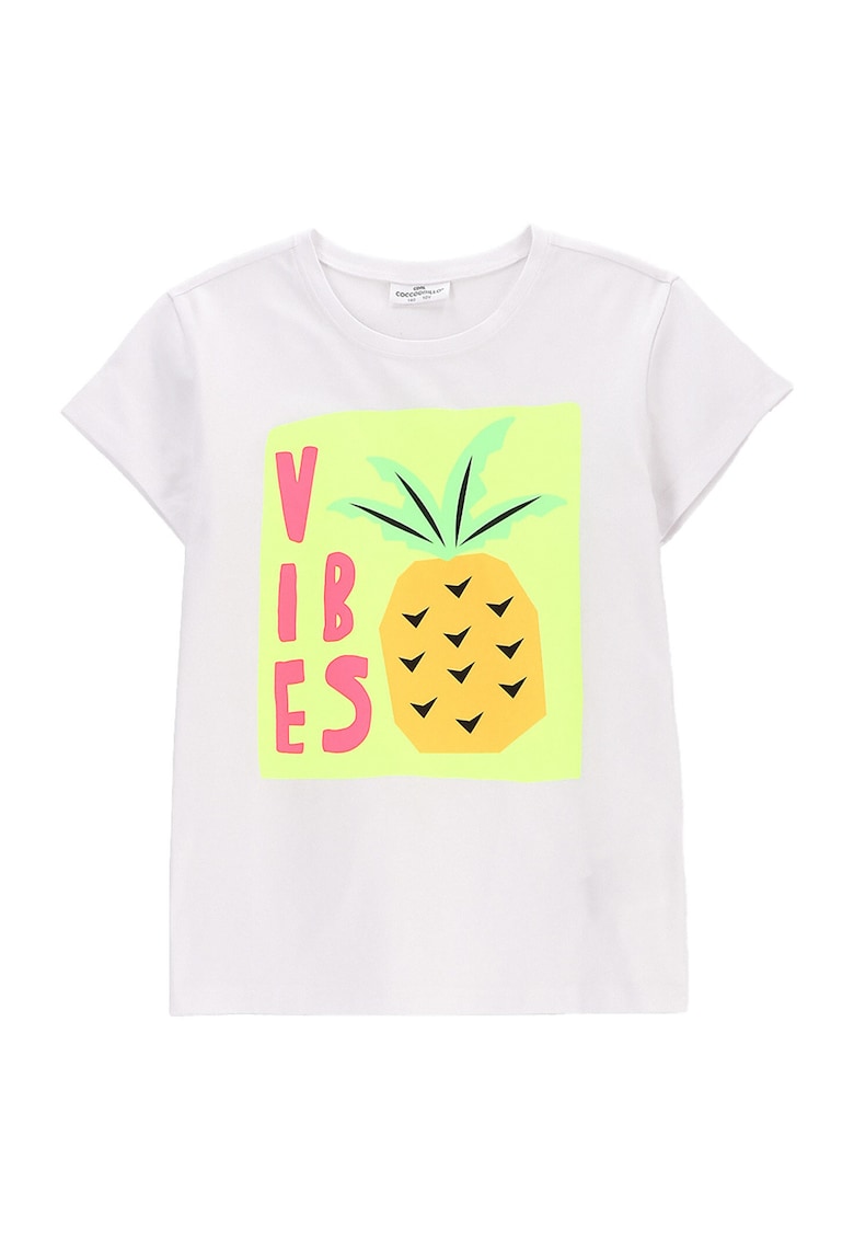 Tricou fete  WC5143204VGD - Bumbac/Elastan - Alb