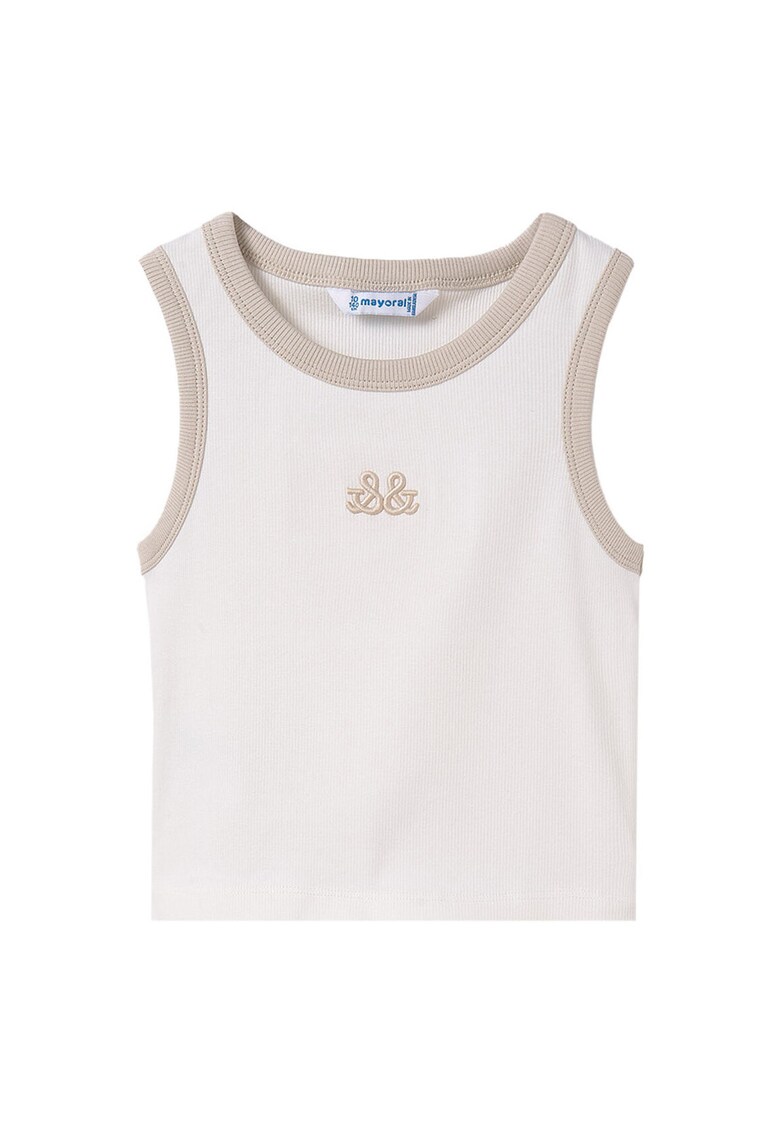 Top fete 6032 - Bumbac/Elastan - Ecru - Ecru