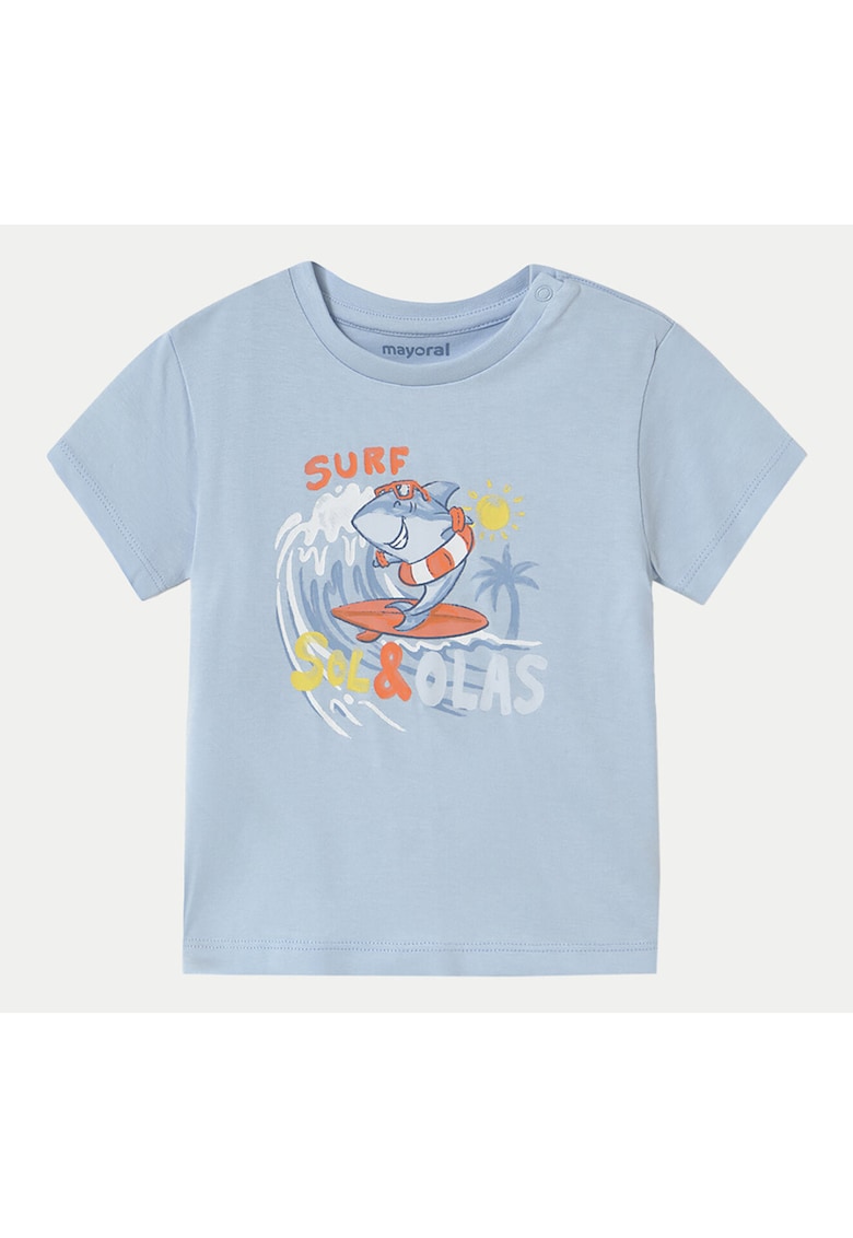 Tricou baieti 1065 - Bumbac - 4 ani - Albastru deschis
