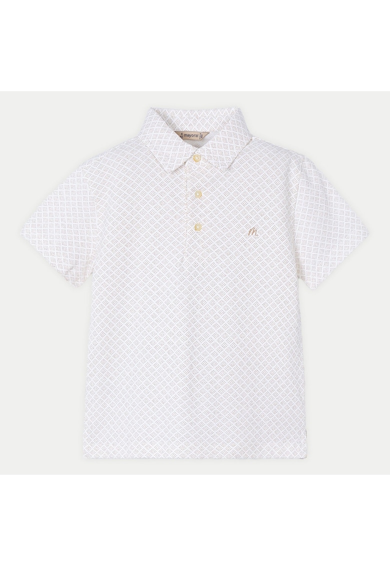 Tricou Polo baieti 3101 - Bumbac/Elastan - 2 - Bej - Bej