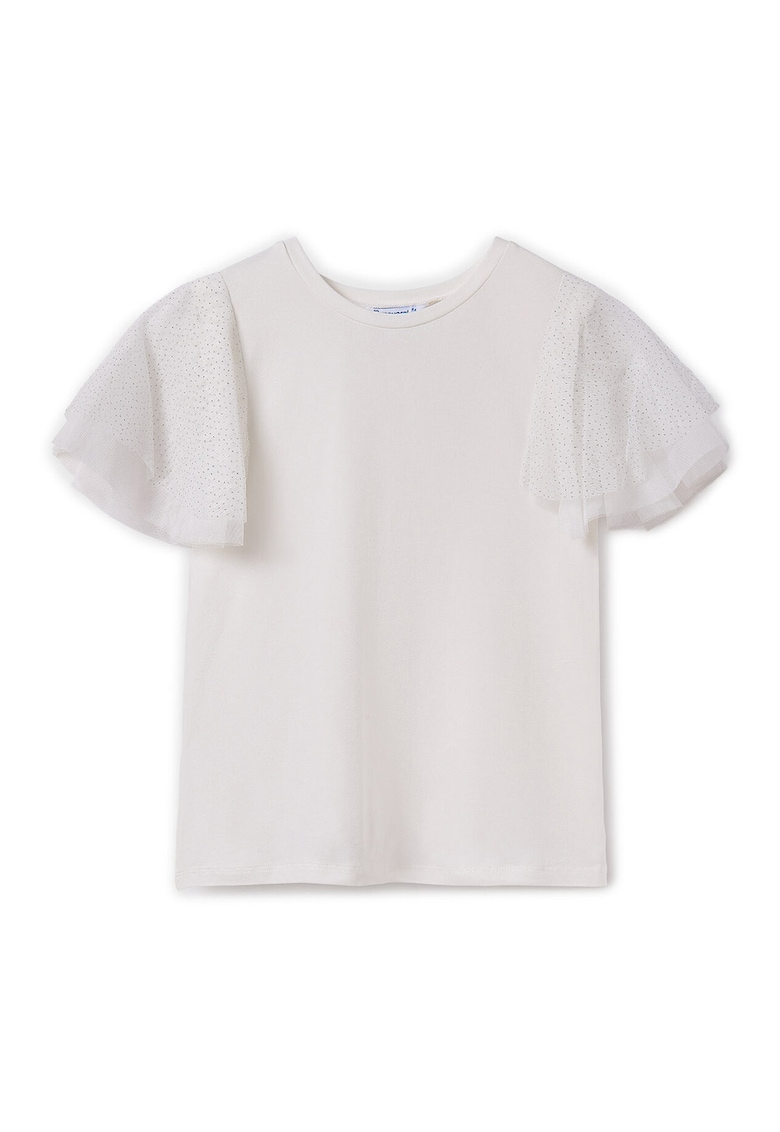 Tricou fete 6022 - Bumbac/Poliester - Ecru - Ecru