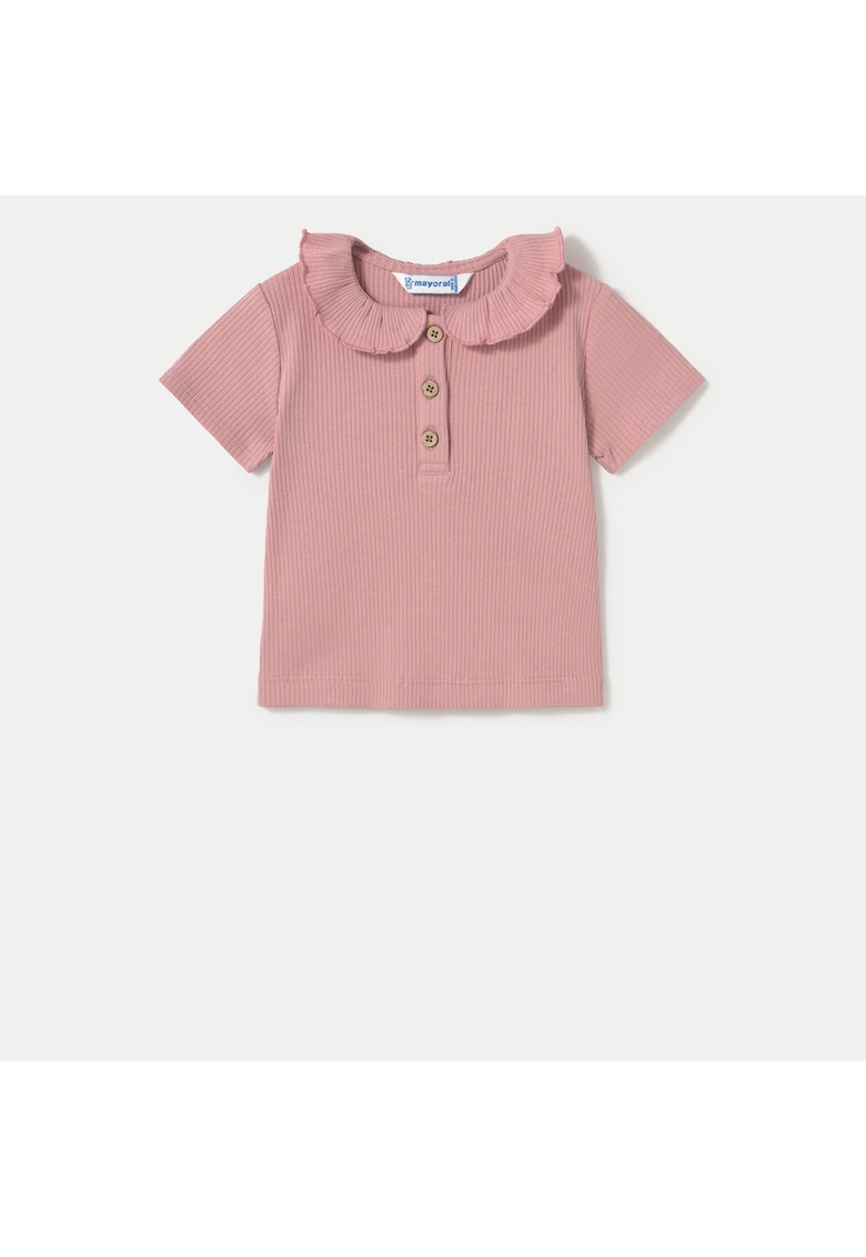 Tricou Polo fete 1104 - Bumbac/Elastan - Roz - Roz