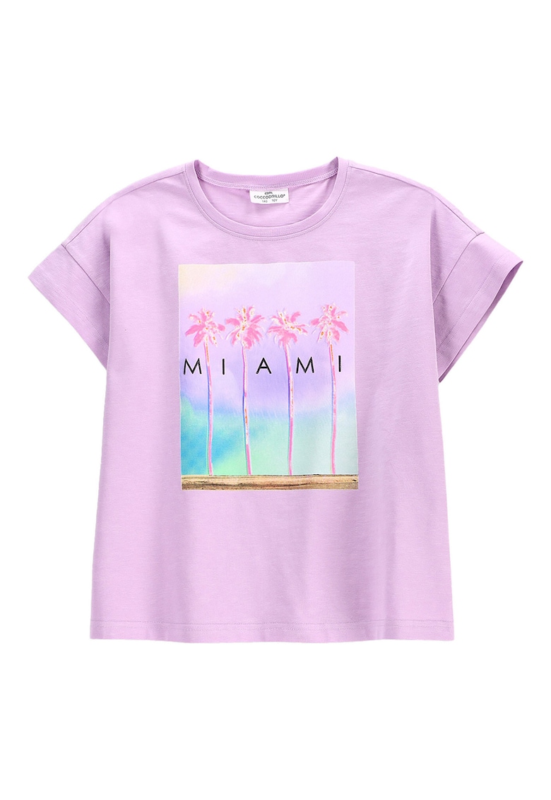 Tricou fete WC5143205IGJ - Bumbac/Elastan - Mov Tricou fete WC5143205IGJ - Bumbac/Elastan - Mov