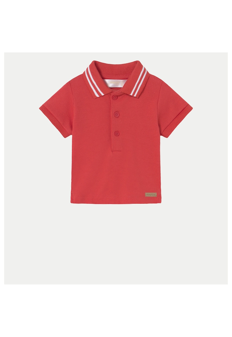 Tricou Polo baieti 190 - Bumbac/Elastan - Rosu