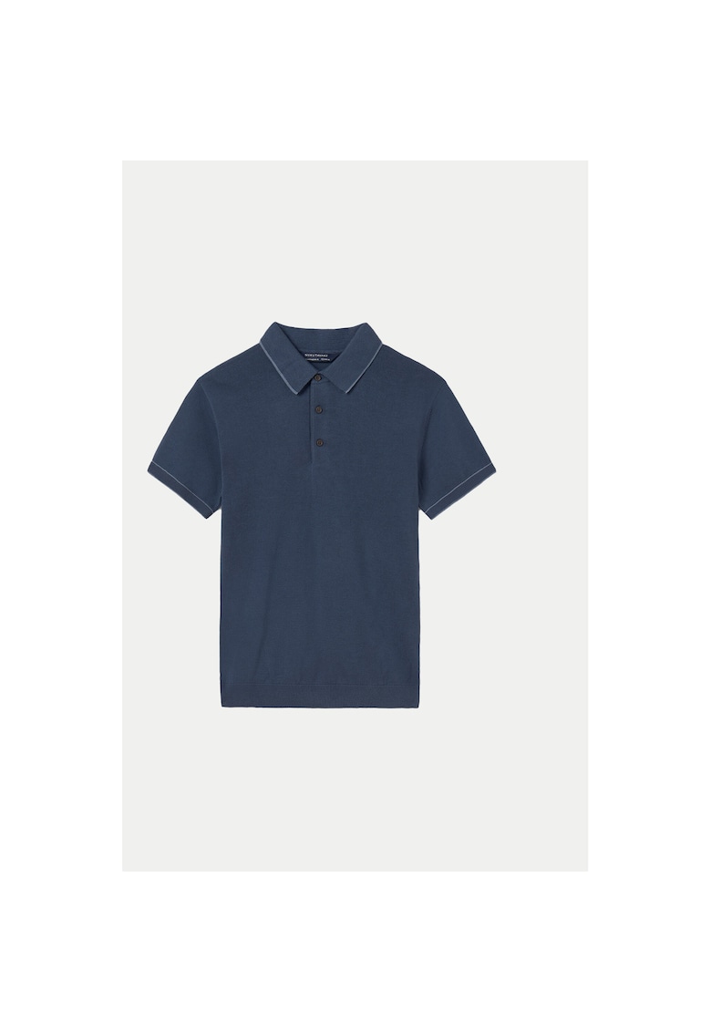 Tricou Polo baieti 6129 - Bumbac/Poliamida - Bleumarin - Bleumarin