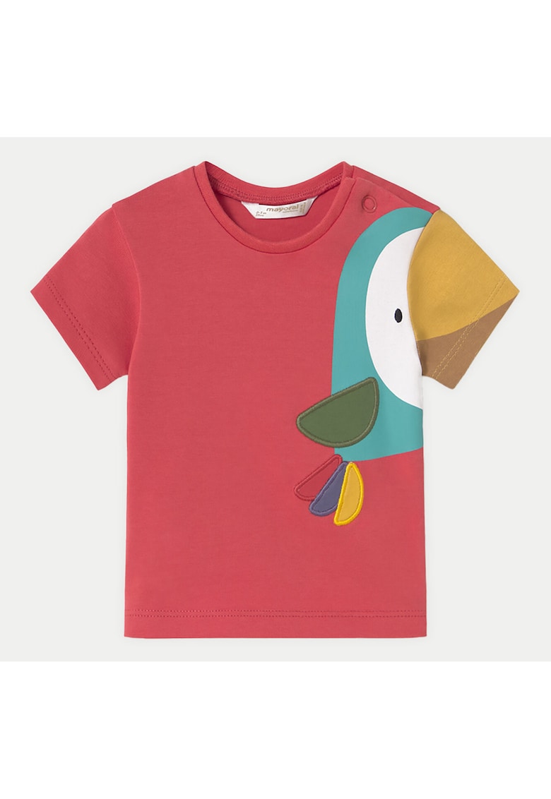 Tricou baieti 1037 - Bumbac/Elastan - Rosu