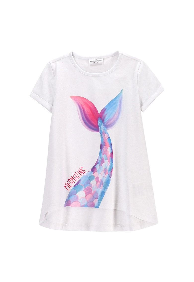 Tricou fete  WC5143203IGK - Bumbac/Elastan - Alb