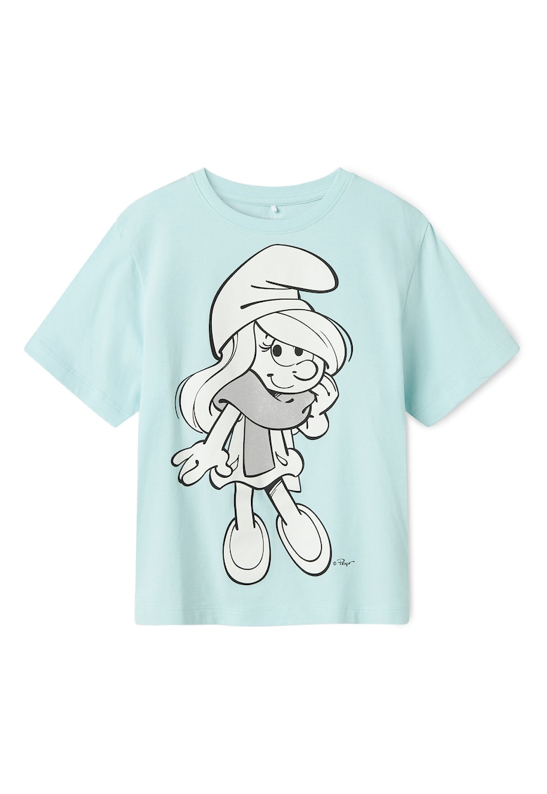 Tricou fete 13241788 - Bumbac/Elastan - Albastru - Albastru