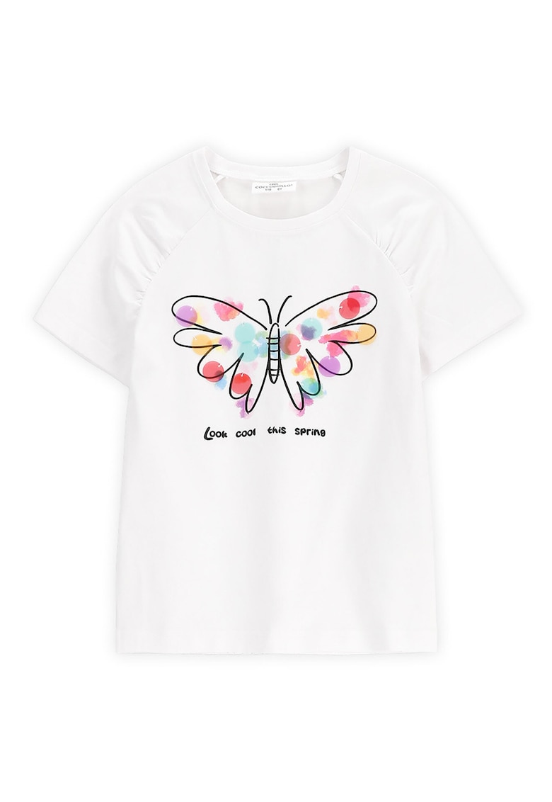 Tricou fete  WC5143202MGK - Bumbac/Elastan - Alb