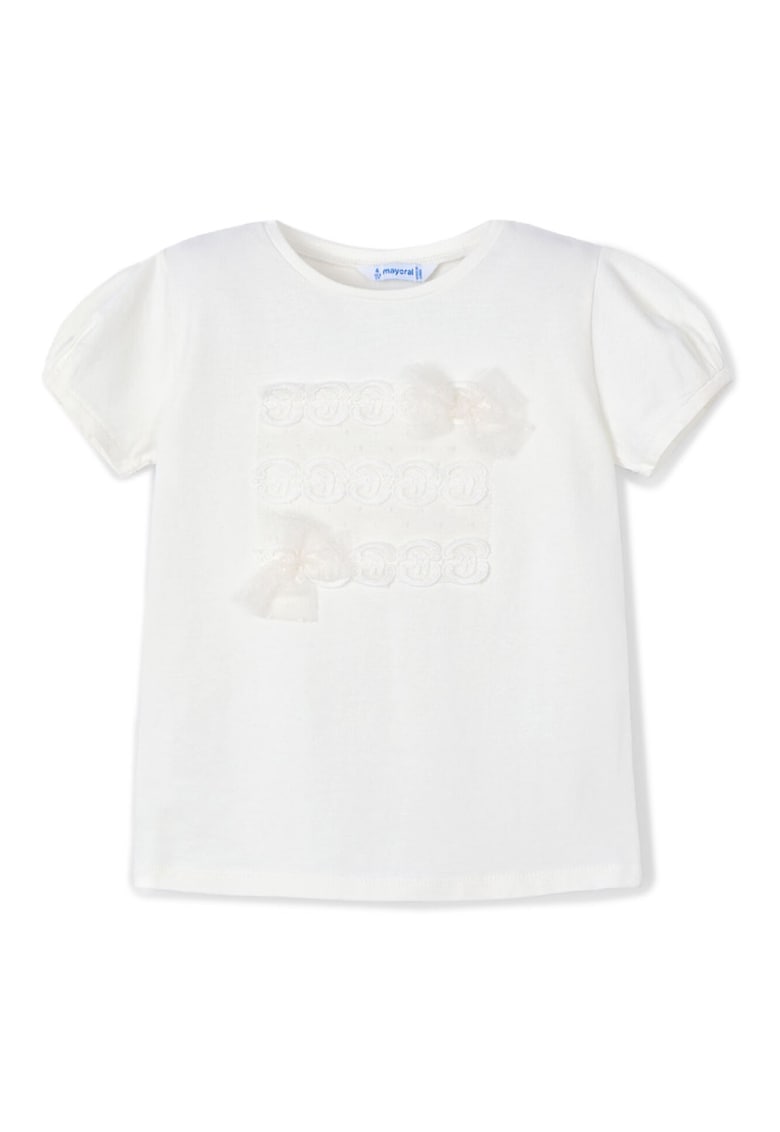 Tricou fete 3001 47 - Bumbac/Poliester - Ecru - Ecru