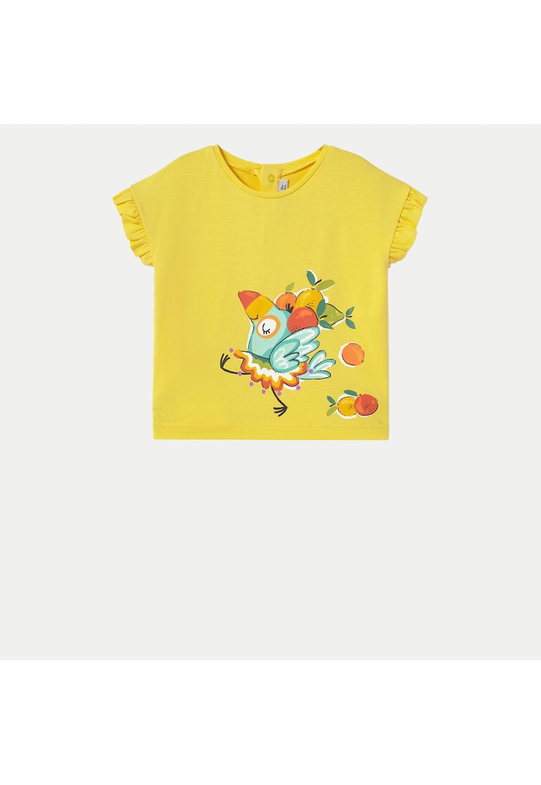 Tricou fete 1048 - Bumbac/Elastan - 4 ani - Galben