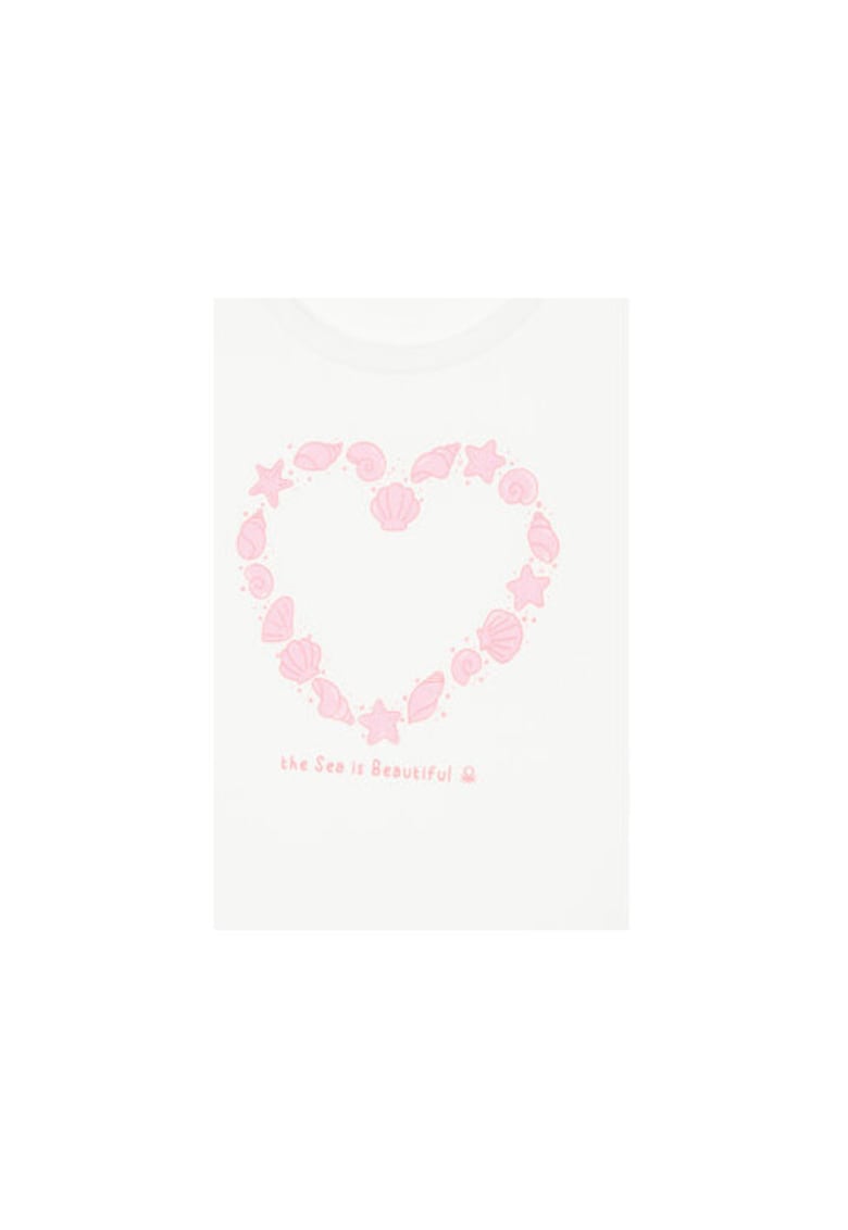 Tricou pentru fete 3JERG10J3 - Bumbac - Alb