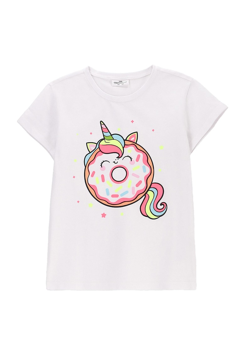 Tricou fete  WC5143210VGD - Bumbac/Elastan - Alb