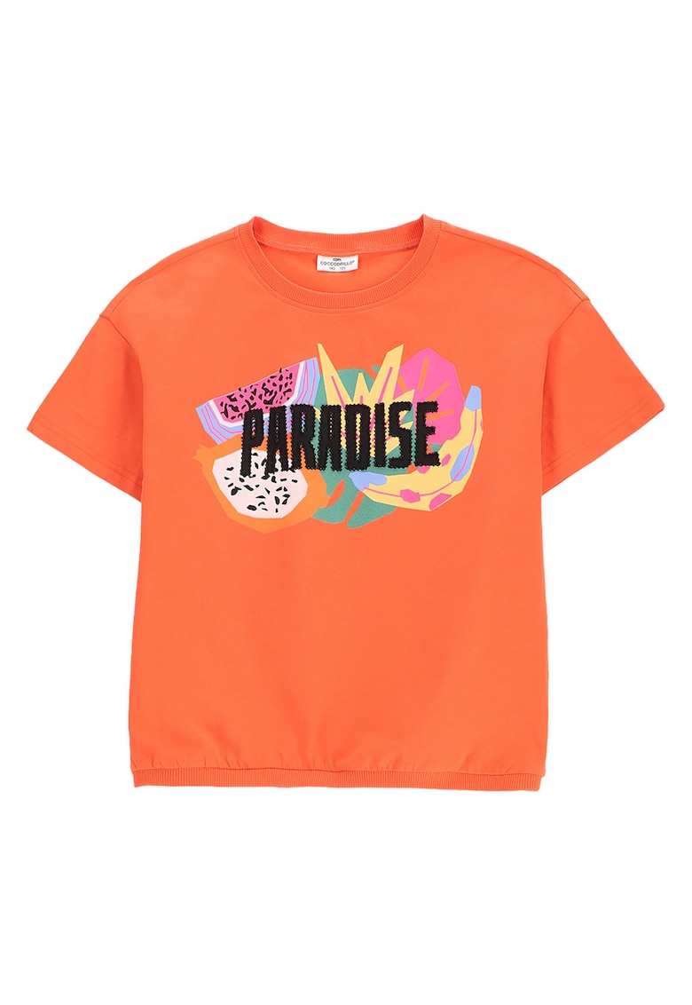 Tricou fete WC5143202TGJ - Bumbac/Elastan - Portocaliu Tricou fete WC5143202TGJ - Bumbac/Elastan - Portocaliu