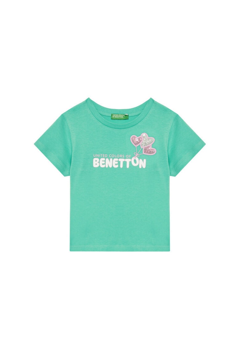 United Colors of Benetton Tricou fete 3I1XG10JB - Bumbac - Verde - Verde