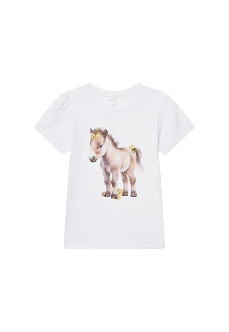 Tricou fete 13243178 - Bumbac organic - Alb - Alb