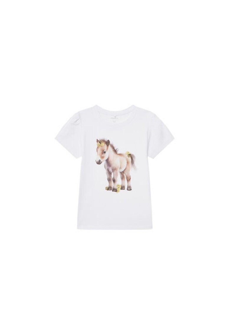 Tricou fete 13243178 - Bumbac organic - Alb - Alb