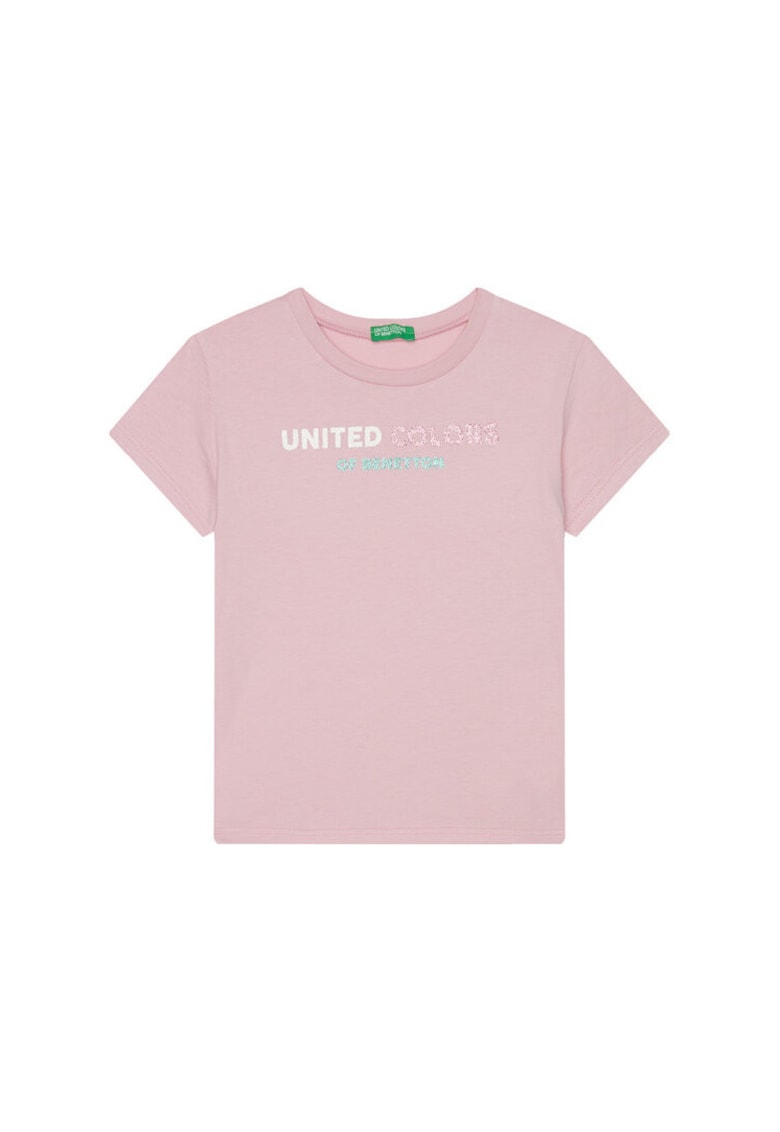 Tricou fete 3I1XC10MZ - Bumbac - Roz - Roz