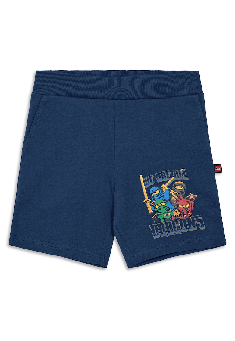 Pantaloni scurti sport baieti 12011466 - Bumbac organic - Bleumarin