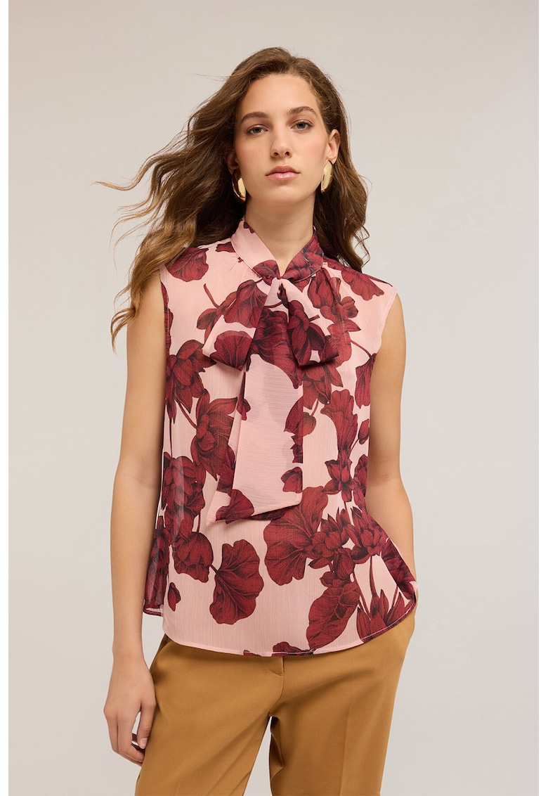 Bluza fara maneci cu model floral Bluza fara maneci cu model floral
