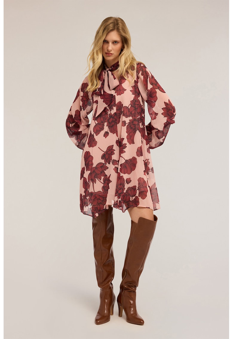 Rochie evazata cu imprimeu floral