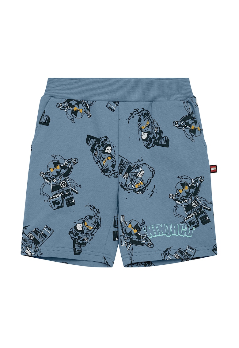 Pantaloni scurti sport baieti 12011469 - Bumbac organic - Albastru