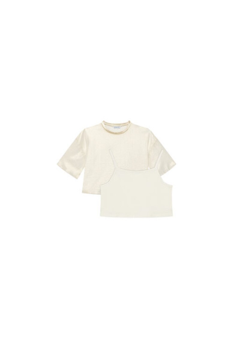 Bluza fete 6149 - Poliester/Elastan - Bej - Bej