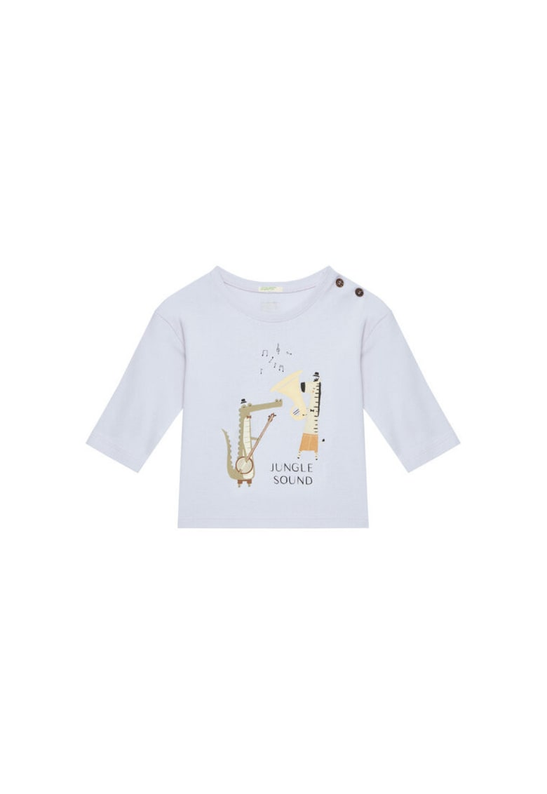 Bluza fete 3I9WA105Q - Bumbac organic - Albastru - Albastru