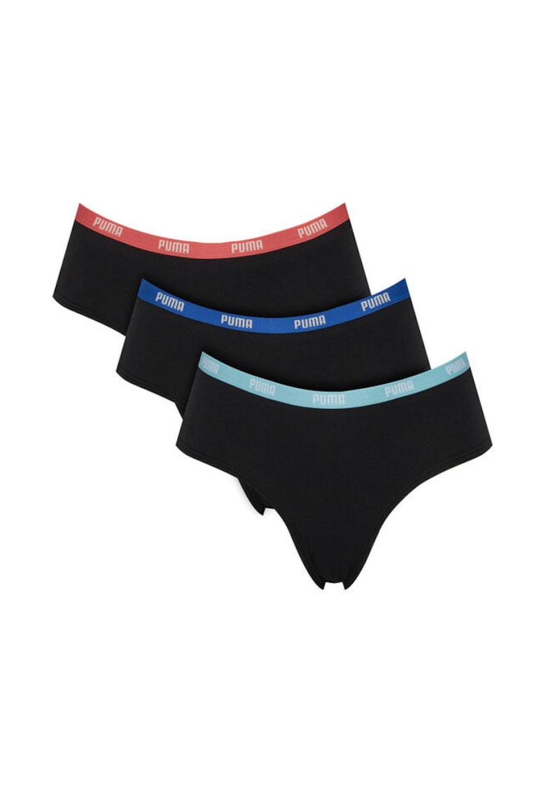 Set 3 boxeri dama 907592 - Bumbac/Elastan - Negru - Negru