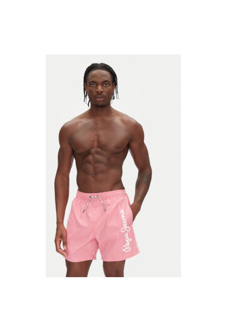 Pantaloni scurti de baie barbati  PMB10419 - Poliester - Roz