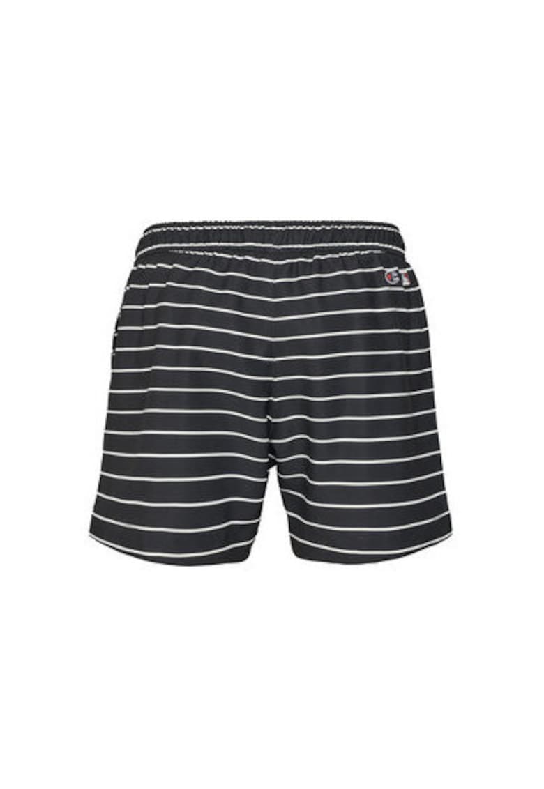Pantaloni scurti de baie barbati 221043 - Poliester - Alb/Negru