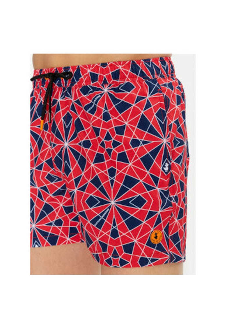 Pantaloni scurti de baie barbati DW1222M-SIPO20 - Poliester - Rosu