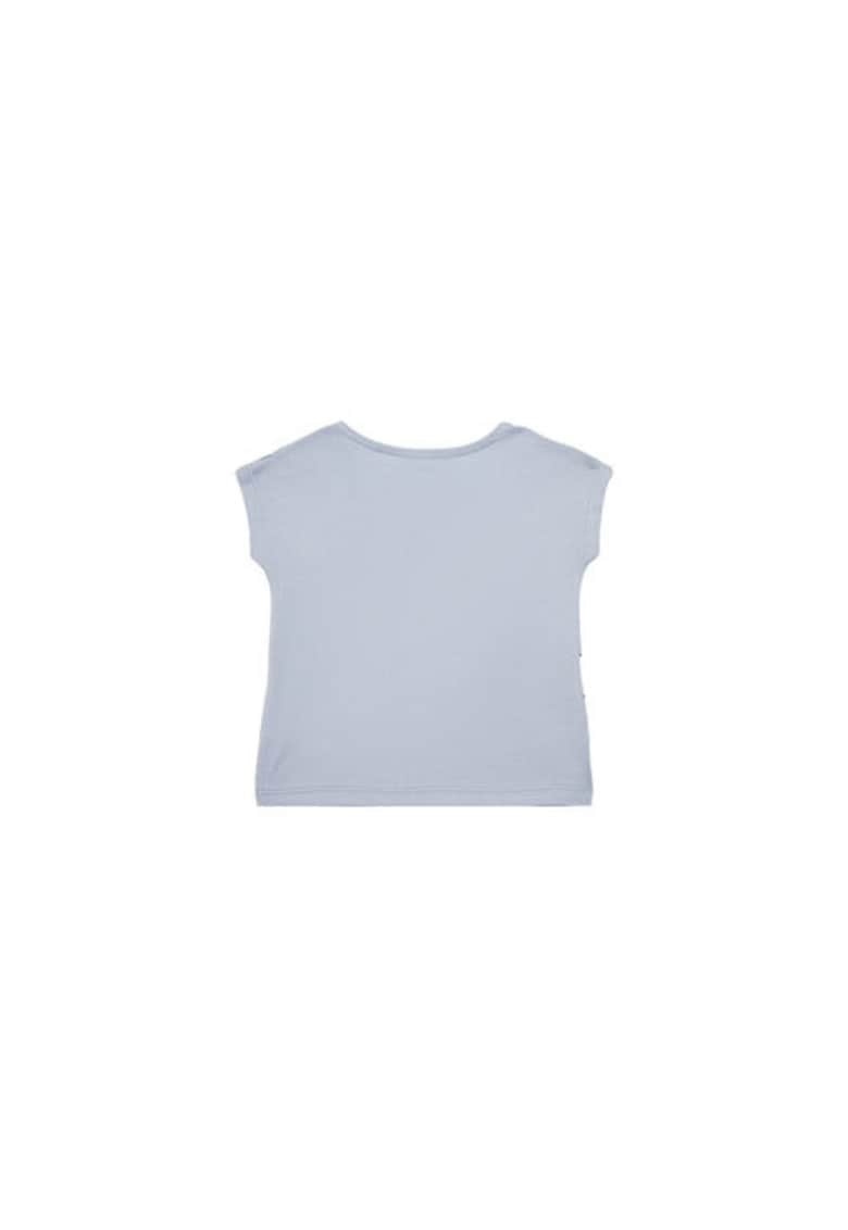 Tricou fete 3I1XA105X - Bumbac organic - 74 CM - Albastru