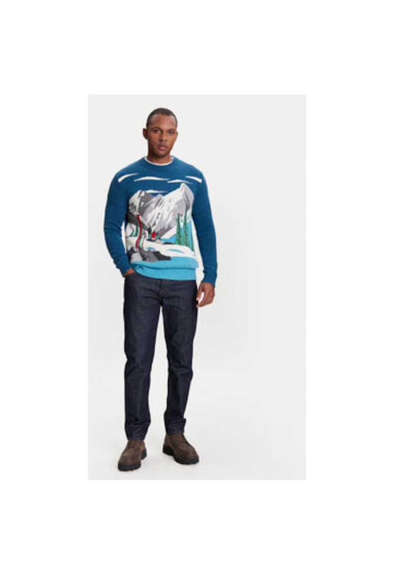 Pulover barbati  1244K108S - Lana/Nylon - Bleumarin