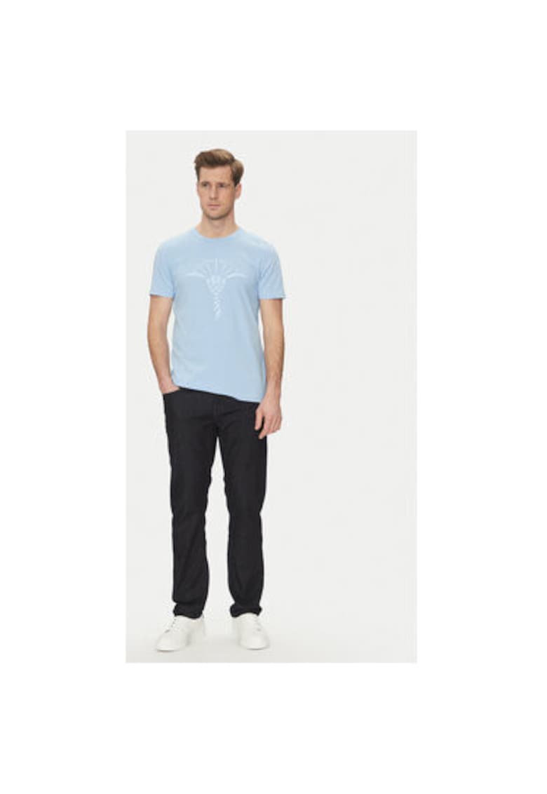 Tricou barbati 10017941 30042432 - Bumbac organic - Albastru - Albastru