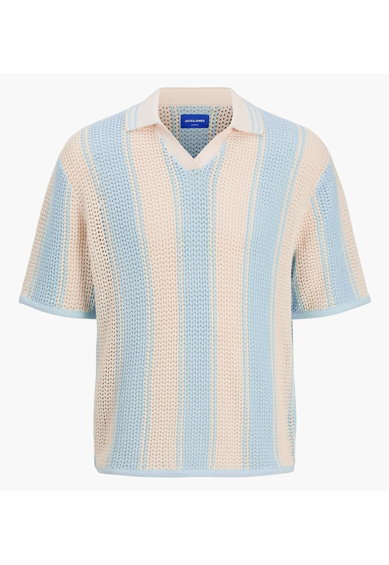 Pulover barbati Jack Jones - 12277266 - Bumbac - Bej/Albastru deschis