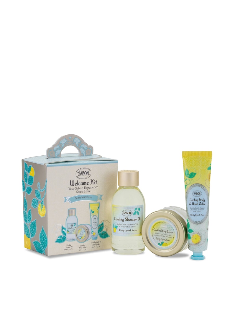 Sabon Set parfum Minty Spark Yuzu - 3 produse - mini - pentru femei