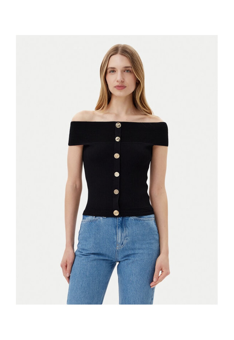 Pulover dama 251-MDONA - Viscoza/Poliamida - Negru - Negru