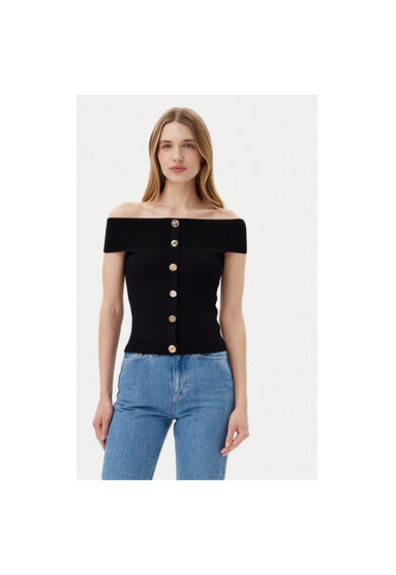 Pulover dama 251-MDONA - Viscoza/Poliamida - Negru - Negru