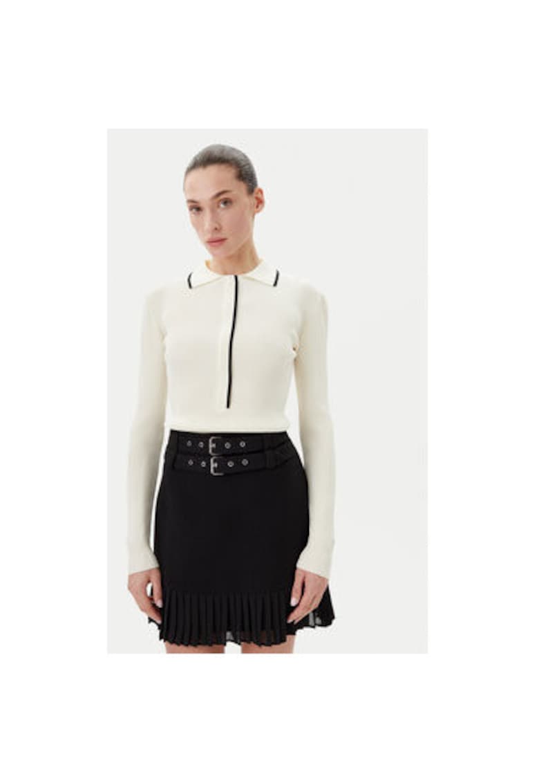 Pulover dama  BBW3653 - Viscoza/Poliamida - Alb