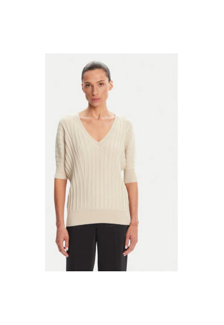 Pulover dama 251-MINSPI - Viscoza/Poliamida - Bej