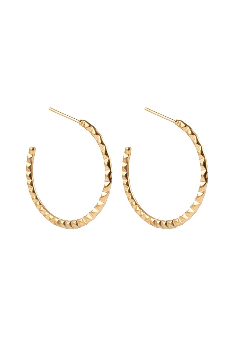 Cercei rotunzi texturati