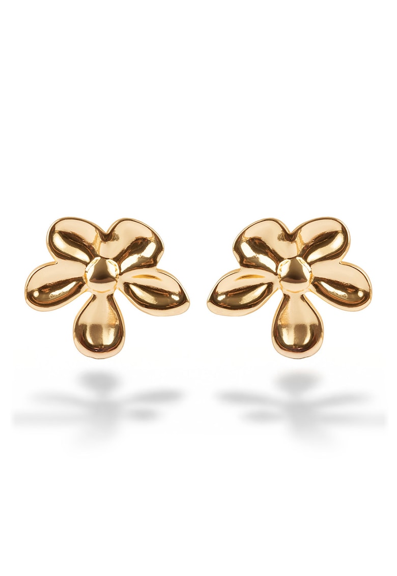 Cercei in forma de floare - placati cu aur de 18K