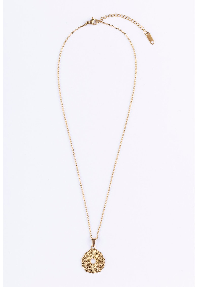 Colier placat cu aur de 18K si cu pandantiv - Auriu