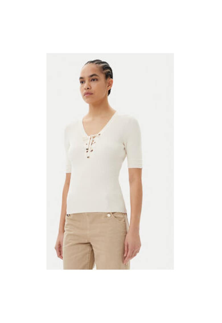 Pulover dama 251-MFEMI - Viscoza/Poliamida - Bej