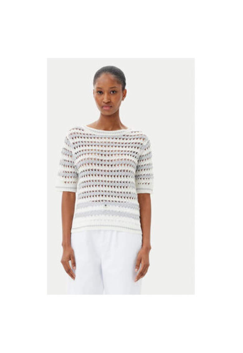 Pulover dama  ACMA001895 - Poliester - Alb/Argintiu