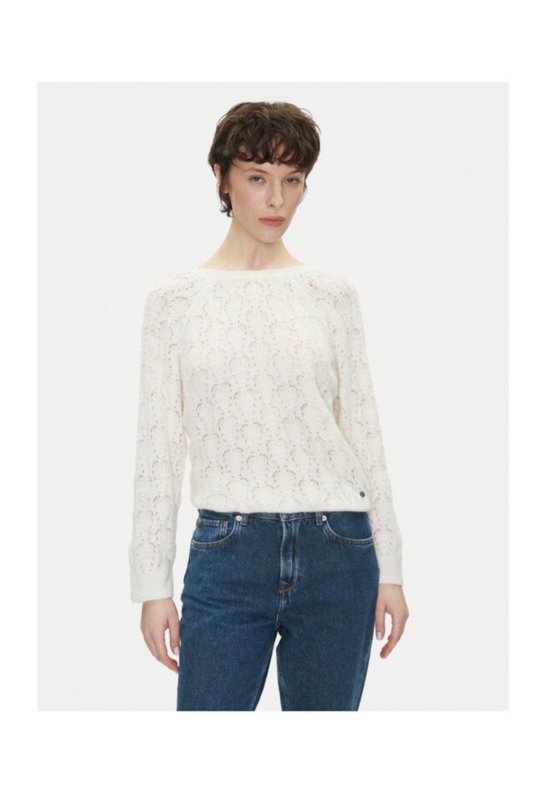 Pulover dama PL702239 - Poliamida/Lana - Ecru - Ecru